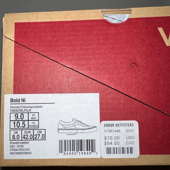 ‼️NWT Vans Uo Exclusive Bold Ni Suede Sneaker Beige/White - Picture 7 of 8